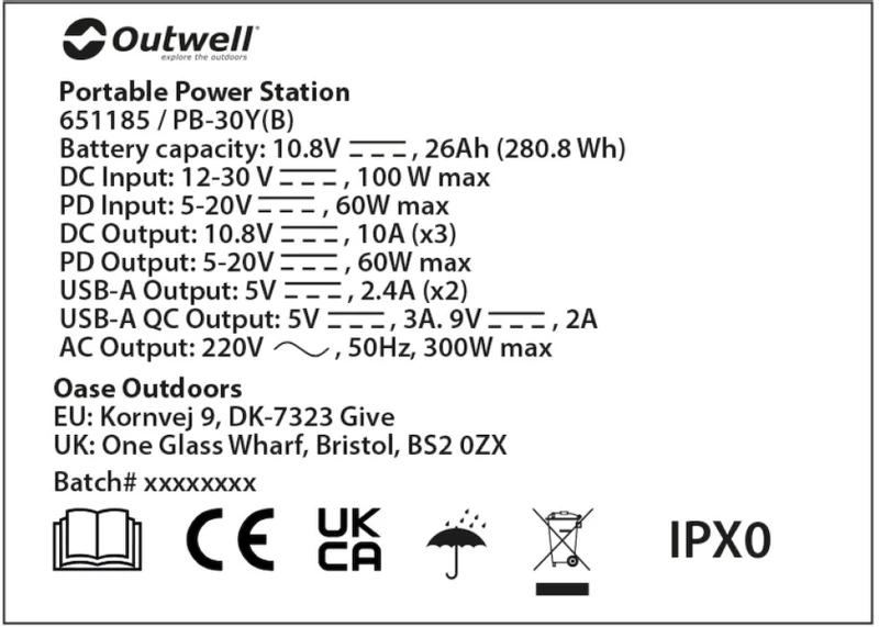 Outwell Akira 300 Power Station Draagbare Lithiumaccu 6 Outwell Akira 300 Power Station Draagbare Lithiumaccu - Afbeelding 5