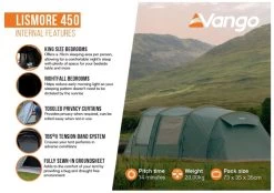 Vango Lismore 450 Tunneltent - 4 Persoons - Groen 23 Vango Lismore 450 Tunneltent - 4 Persoons - Groen -Speciaalzaak Voor Kampeerartikelen 1900 1783 lismore 450 package 4