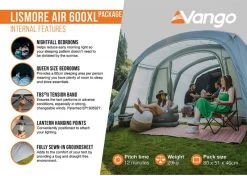 Vango Lismore Air 600XL Opblaasbare Tunneltent - 5 Persoons - Groen 28 Vango Lismore Air 600XL Opblaasbare Tunneltent - 5 Persoons - Groen -Speciaalzaak Voor Kampeerartikelen 1900 1783 lismore air 600xl package 4