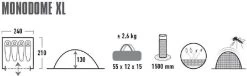 High Peak Monodome XL Koepeltent - 4 Persoons - Pearl 7 High Peak Monodome XL Koepeltent - 4 Persoons - Pearl -Speciaalzaak Voor Kampeerartikelen 370 1200 4001690103121.pt01