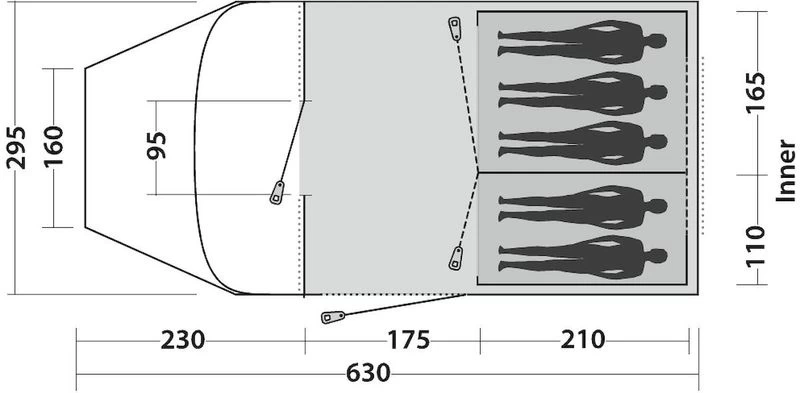 Easy Camp Palmdale 500 LUX Tunneltent - 5 Persoons 13 Easy Camp Palmdale 500 LUX Tunneltent - 5 Persoons - Afbeelding 11