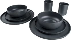 Bo-Camp Patom Melamine Serviesset - 16-delig - Antraciet -Speciaalzaak Voor Kampeerartikelen 679 1200 6181462 02