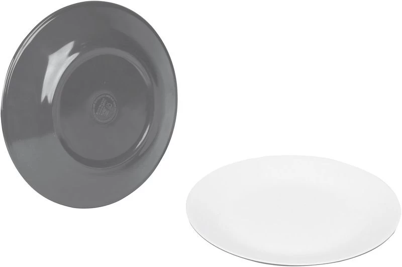 Bo-Camp Melamine Serviesset - 16-delig - Grijs 7 Bo-Camp Melamine Serviesset - 16-delig - Grijs - Afbeelding 5