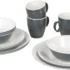 Bo-Camp Melamine Serviesset - 16-delig - Grijs -Speciaalzaak Voor Kampeerartikelen 900 1358 6181274