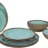Bo-Camp Halo Melamine Serviesset - 12-delig - Aqua -Speciaalzaak Voor Kampeerartikelen 900 1461 6181392