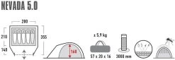 High Peak Nevada 5.0 Koepeltent Met Luifel - 5 Persoons 17 High Peak Nevada 5.0 Koepeltent Met Luifel - 5 Persoons -Speciaalzaak Voor Kampeerartikelen 900 2483 4001690102094.pt01