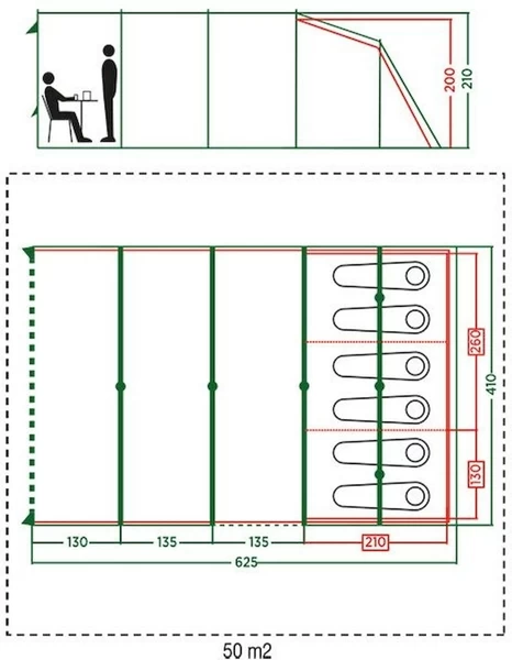 Coleman Vail Long Tunneltent - 6 Persoons 6 Coleman Vail Long Tunneltent - 6 Persoons - Afbeelding 4
