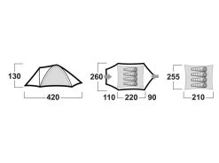 Husky Bizon Koepeltent - 4+ Persoons -Speciaalzaak Voor Kampeerartikelen bizon afmetingen