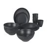 Bo-Camp Orville Melamine Serviesset - 16-delig - Antraciet