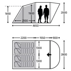 Kampa Brean 4 Air Opblaasbare Tunneltent - 4 Persoons -Speciaalzaak Voor Kampeerartikelen brean4air