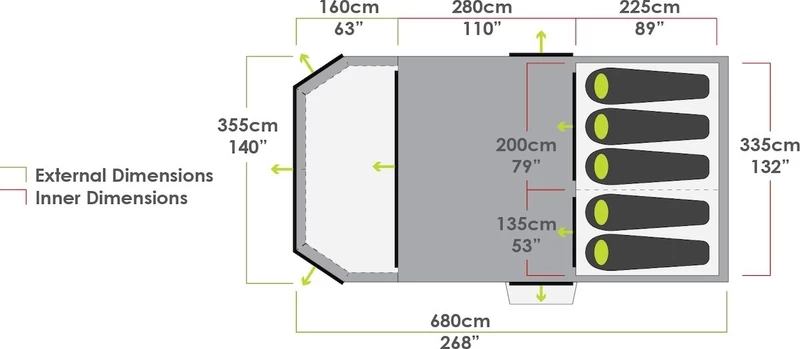 Zempire Aero TL Pro Opblaasbare Tent - 5 Persoons 20 Zempire Aero TL Pro Opblaasbare Tent - 5 Persoons - Afbeelding 18